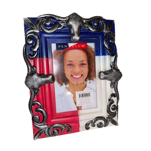 Pendulum USA 4x6 Picture Frame Bull Theme Texas